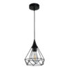InLight Κρεμαστό φωτιστικό από μαύρο μέταλλο 1XE27 D:16cm (4024-BL)