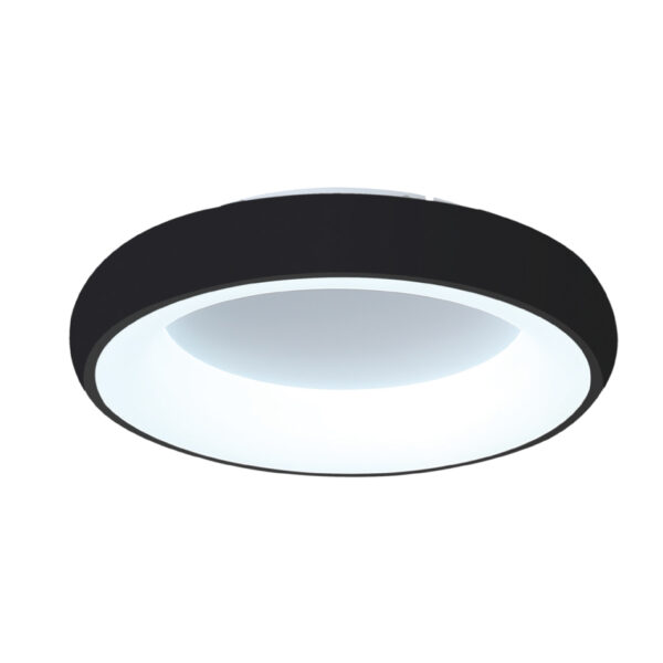 InLight Πλαφονιέρα οροφής LED 110W 3CCT (by tuya) από μαύρο και λευκό ακρυλικό D:60W (42020-Α-Black)