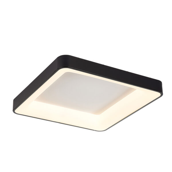 InLight Πλαφονιέρα οροφής LED 48W 4000K από μαύρο μέταλλο και ακρυλικό D:48cm (42173-Β)