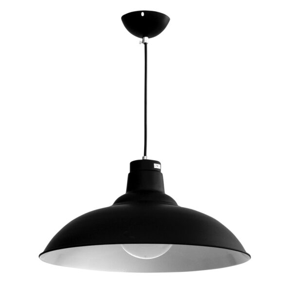 InLight Κρεμαστό φωτιστικό μαύρο από μέταλλο 1XE27 D:40cm (4394-BL)