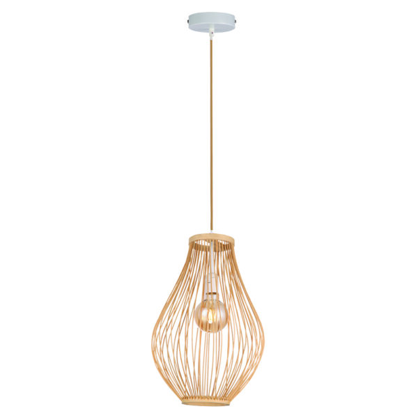 InLight Κρεμαστό φωτιστικό από ρατάν 1XE27 D:30cm (4522)
