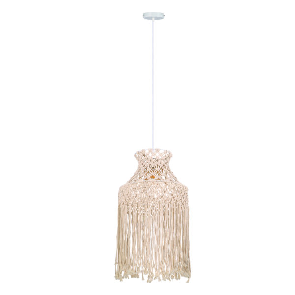 InLight Κρεμαστό φωτιστικό woolen μπεζ 1XE27 D:36cm (4531)