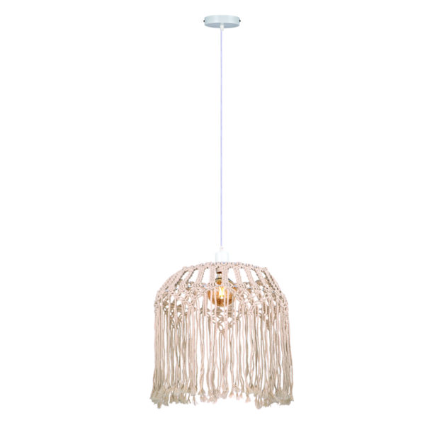 InLight Κρεμαστό φωτιστικό woolen μπεζ 1XE27 D:40cm (4532)