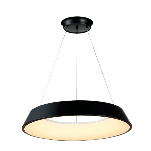 InLight Κρεμαστό φωτιστικό LED 36W 4000K από μαύρο μέταλλο και ακρυλικό D:50