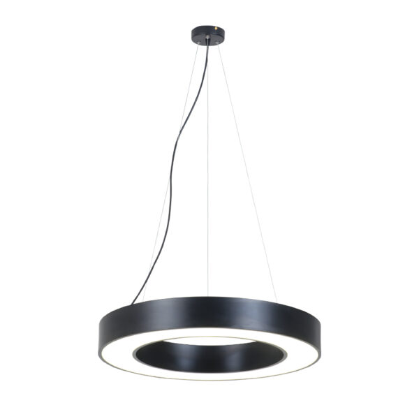 InLight Κρεμαστό φωτιστικό LED 40W 3000K σε μαύρη απόχρωση D:60cm (6041-60-BL)