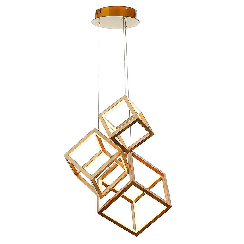 6145-80 InLight Κρεμαστό φωτιστικό LED 80W 3000K από αλουμίνιο σε χρυσή ματ απόχρωση D:55cm (6145-80-GL)