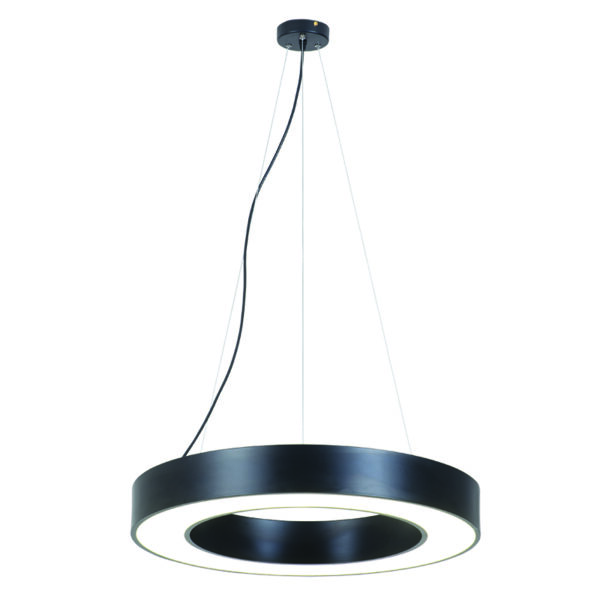 InLight Κρεμαστό φωτιστικό LED 40W 4000K σε μαύρη απόχρωση D:60cm (6171-60-BL)
