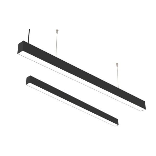 InLight Κρεμαστό φωτιστικό LED 40W 4000K από αλουμίνιο σε μαύρη απόχρωση D:120cm (6172-120-BL)