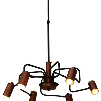 77-3779 HL-3522-6 HANNAH OLD COPPER & BLACK PENDANT HOMELIGHTING