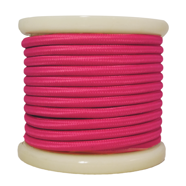 EL330012 | Textile Cable 2x0.75mm²- ρολλό 10mt – ΜAGENTA