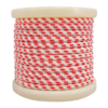 EL330040 | Textile Cable 2x0.75mm²- ρολλό 10mt - Λευκό και κόκκινο