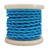 EL338023  | Textile Cable Τwist 2x0.75mm²- ρολλό 10mt – Γαλάζιο Στριφτό