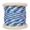 EL338029 | Textile Cable Τwist 2x0.75mm²- ρολλό 10mt –  Γαλάζιο & λευκό έντονο