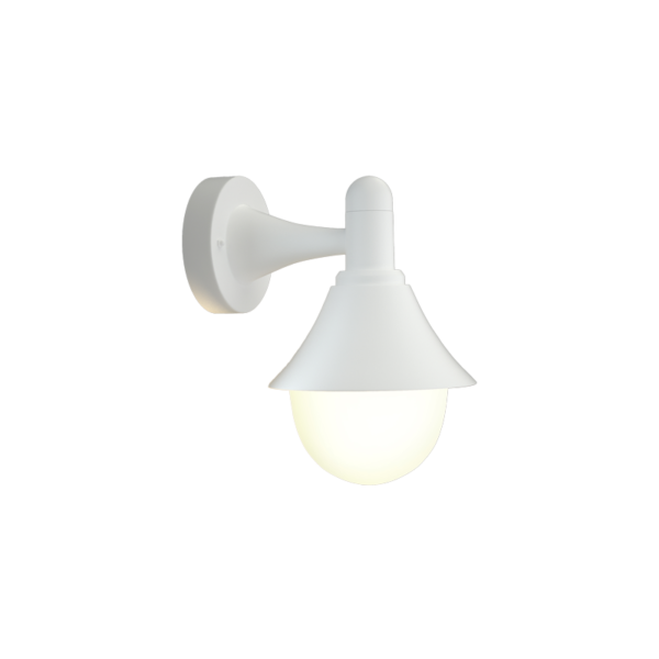 it-Lighting Rabun 1xE27 Outdoor Wall Lamp White D:24.5cmx23.5cm (80202524)