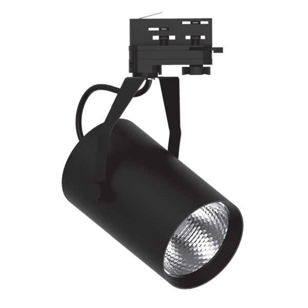 InLight Σποτ τριφασικής ράγας LED 30W 4000K σε μαύρη απόχρωση D:10cmX28cm (T00902-BL)