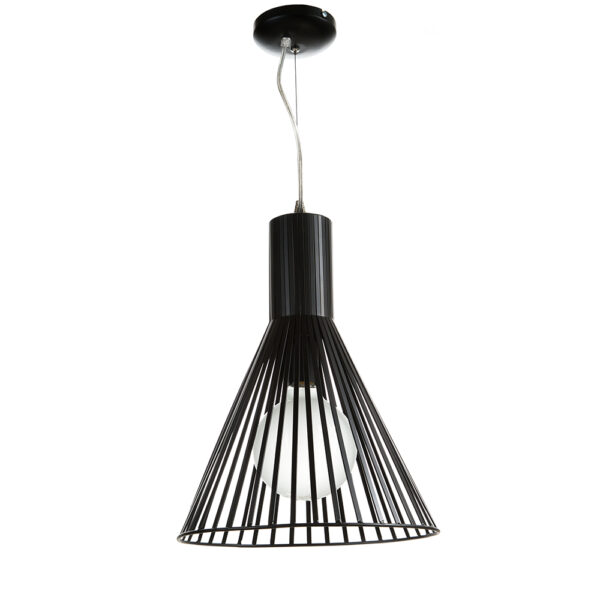 InLight Κρεμαστό φωτιστικό από μαύρο μέταλλο 1XE27 D:30cm (4347-Α-BL)