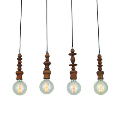 77-2737 HL-040R-4P MELODY AGED WOOD PENDANT HOMELIGHTING