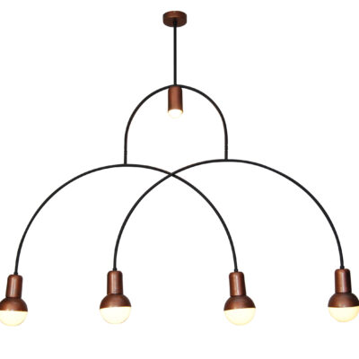 77-3790 HL-3523-5 CHRISTOPHER OLD BRONZE & WHITE PENDANT HOMELIGHTING