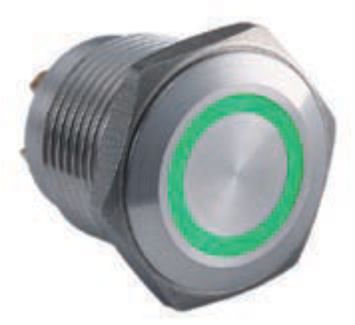 SW16F-M1-S-R-R-12V    ΜΠΟΥΤΟΝ Φ16mm 12V με KOKKINO ΦΩΤΙΣΜΟ