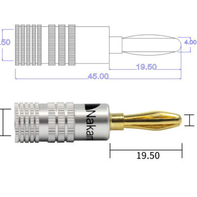 XS-P017/B  Μαύρη επίχρυση μπανάνα 4mm