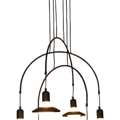 77-3826 HL-3528-6 EVERDINA BLACK PENDANT HOMELIGHTING