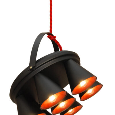 77-3996 HL-3578-1A BRANDON BLACK & MAT COPPER PENDANT HOMELIGHTING