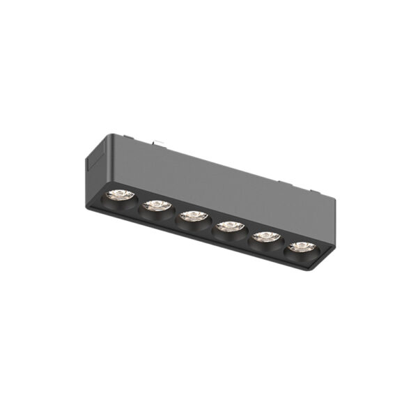 InLight Φωτιστικό LED 6W 3000K για Ultra-Thin μαγνητική ράγα σε μαύρη απόχρωση D:12