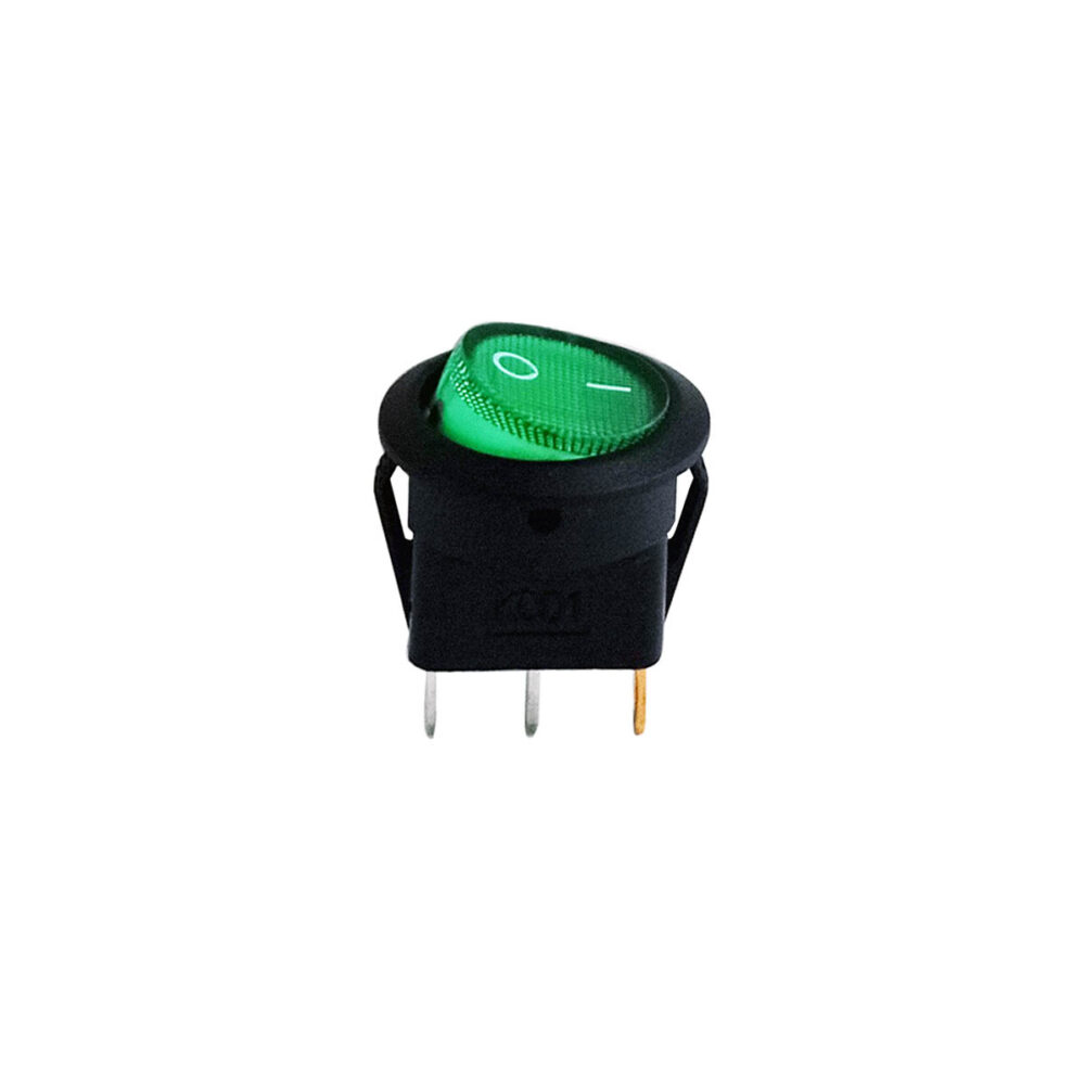 KCD6-101N-106R/G Διακόπτης rocker φωτιζόμενος πράσινος