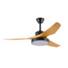 it-Lighting Nitinat 25W 3CCT LED Fan Light in Black with Wooden Color (102000220)