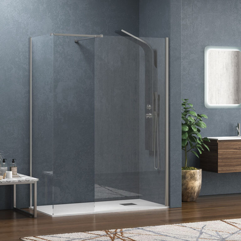 Σταθερά διαχωριστικά ντουζιέρας με διάφανο κρύσταλλο WALKIN 2 Cromo KARAG 110x200cm