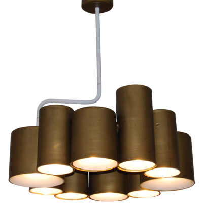 77-3990 HL-3567-P10 BRODY OLD BRONZE & WHITE PENDANT HOMELIGHTING