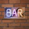 EL131208|NEON LED STRIPS BAR neon@transparent frame|USB ΚΑΛΩΔΙΟ 1mt|5V|230x40x127|{enjoysimplicity}™