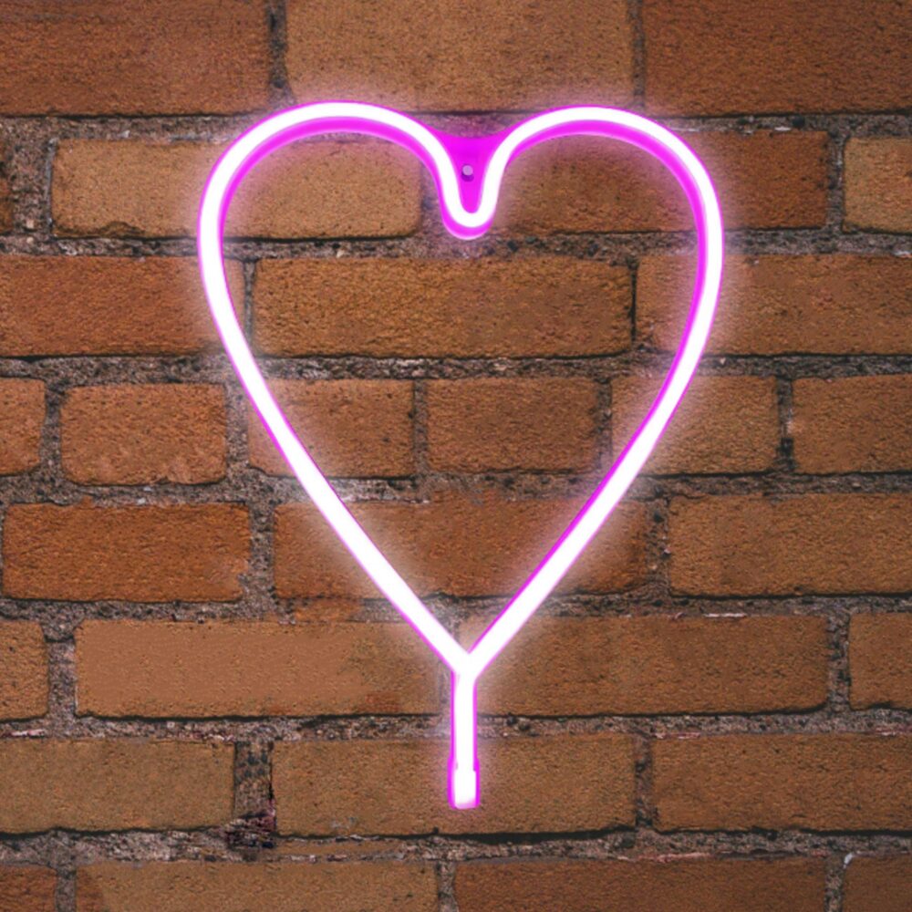 EL131315|NEON LED STRIPS HEART neon@backboard|USB ΚΑΛΩΔΙΟ 1mt|5V|560x15x610|{enjoysimplicity}™