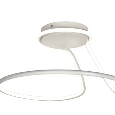 InLight Κρεμαστό φωτιστικό LED 38W 3CCT (by switch on base) σε λευκό χρώμα D:50cm (6074-WH)