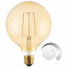 EL822111 | LED FILLAMENT DIM Amber Glass G125-2|2.5W Ε27|2200k|200lm|{enjoysimplicity}™