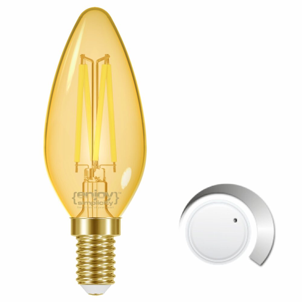 EL825903 | LED FILLAMENT AMBER DIM|B35 4W(>28w) E14|2000k|300lm|{enjoysimplicity}™