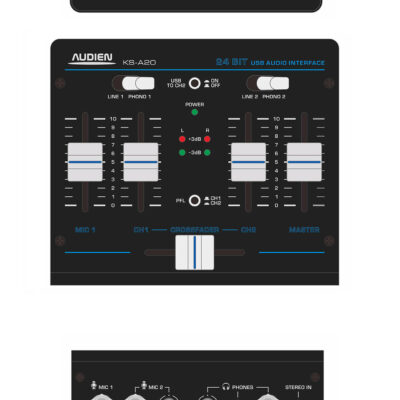 KS-A20  DJ ΜΙΚΤΗΣ 3 ΚΑΝΑΛΙΩΝ ME PFL/CUE & USB