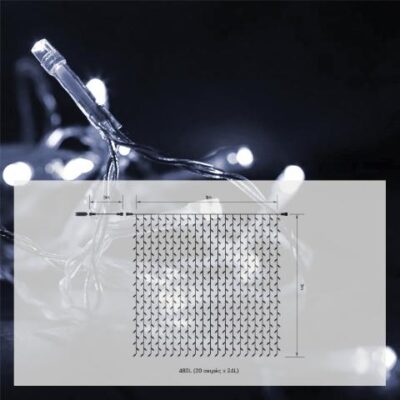 480 LED cool white ΚΟΥΡΤΙΝΑ 3mΧ3m flash