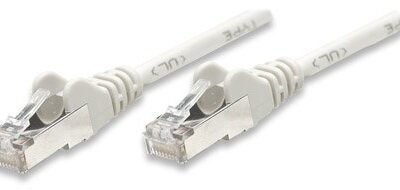 1mtr UTP CAT5e Patch Cable Straight Λευκό CCA