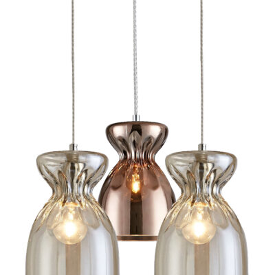 77-3718 SE4314-03 DOMENICO PENDANT CONGAC-COPPER GLASS+ HOMELIGHTING