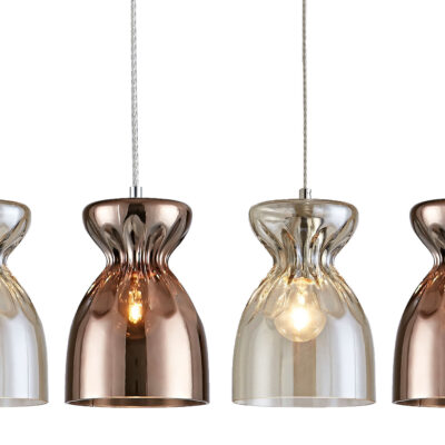 77-3719 SE4314-04 DOMENICO PENDANT CONGAC-COPPER GLASS+ HOMELIGHTING
