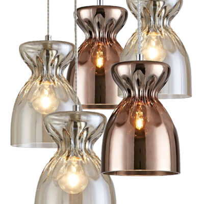 77-3720 SE4314-05 DOMENICO PENDANT CONGAC-COPPER GLASS+ HOMELIGHTING