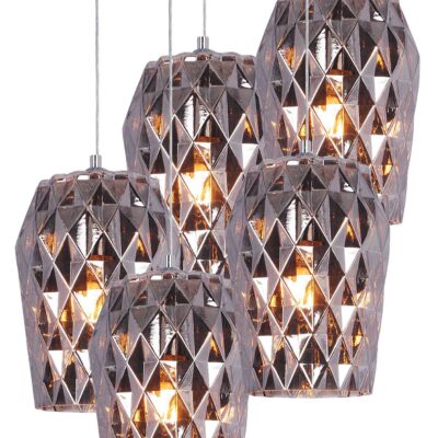 77-3724 SE4288S-05 LUCA PENDANT SMOKE GLASS+ HOMELIGHTING