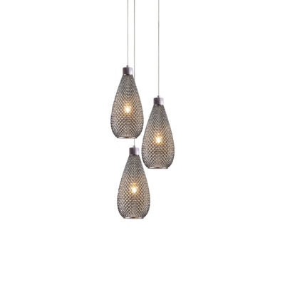 77-3736 SE4285-03 SM DARIO PENDANT SMOKE GLASS+ HOMELIGHTING