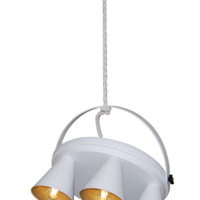 77-3998 HL-3578-1A BRANDON WHITE & MAT GOLD PENDANT HOMELIGHTING