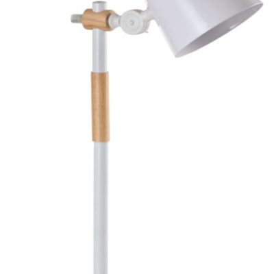 77-4496 YQ-25110 SAM WHITE METAL-WOOD TABLE LAMP 1Ε1 HOMELIGHTING