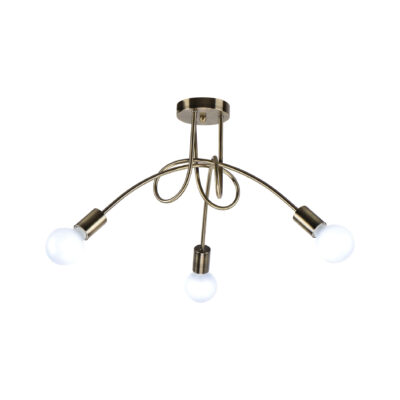 77-8089 KQ 2627/3 QUIRKY ANTIQUE BRONZE CEILING LAMP Z3 HOMELIGHTING