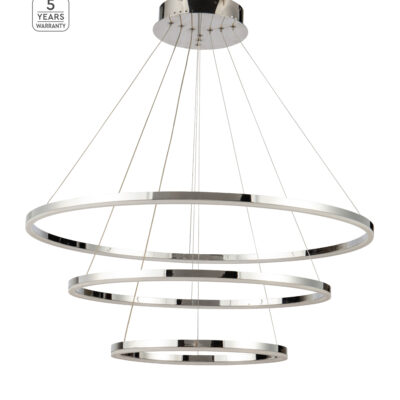 77-8122 SE LED 80-60-40 OLYMPIC PENDANT CHROME Α5 HOMELIGHTING