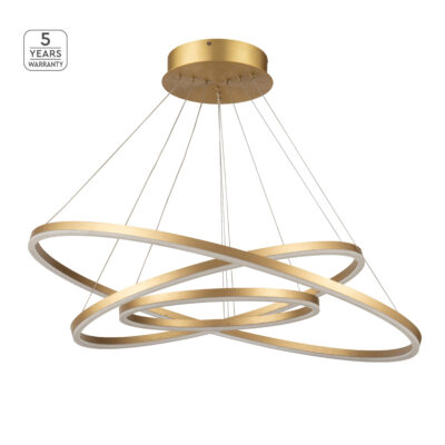 77-8124 SE LED 80-60-40 OLYMPIC PENDANT GOLD MAT 3000k Β5 HOMELIGHTING