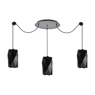 77-8190 KQ S0661-3A TANGRAM BLACK METAL PENDANT+ HOMELIGHTING